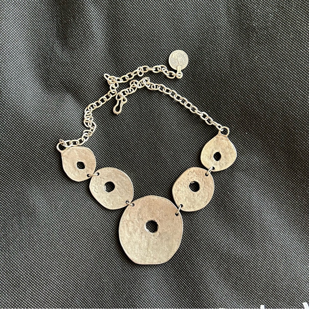 Silver Bohemian Spiral Necklace - Picture 2 of 3